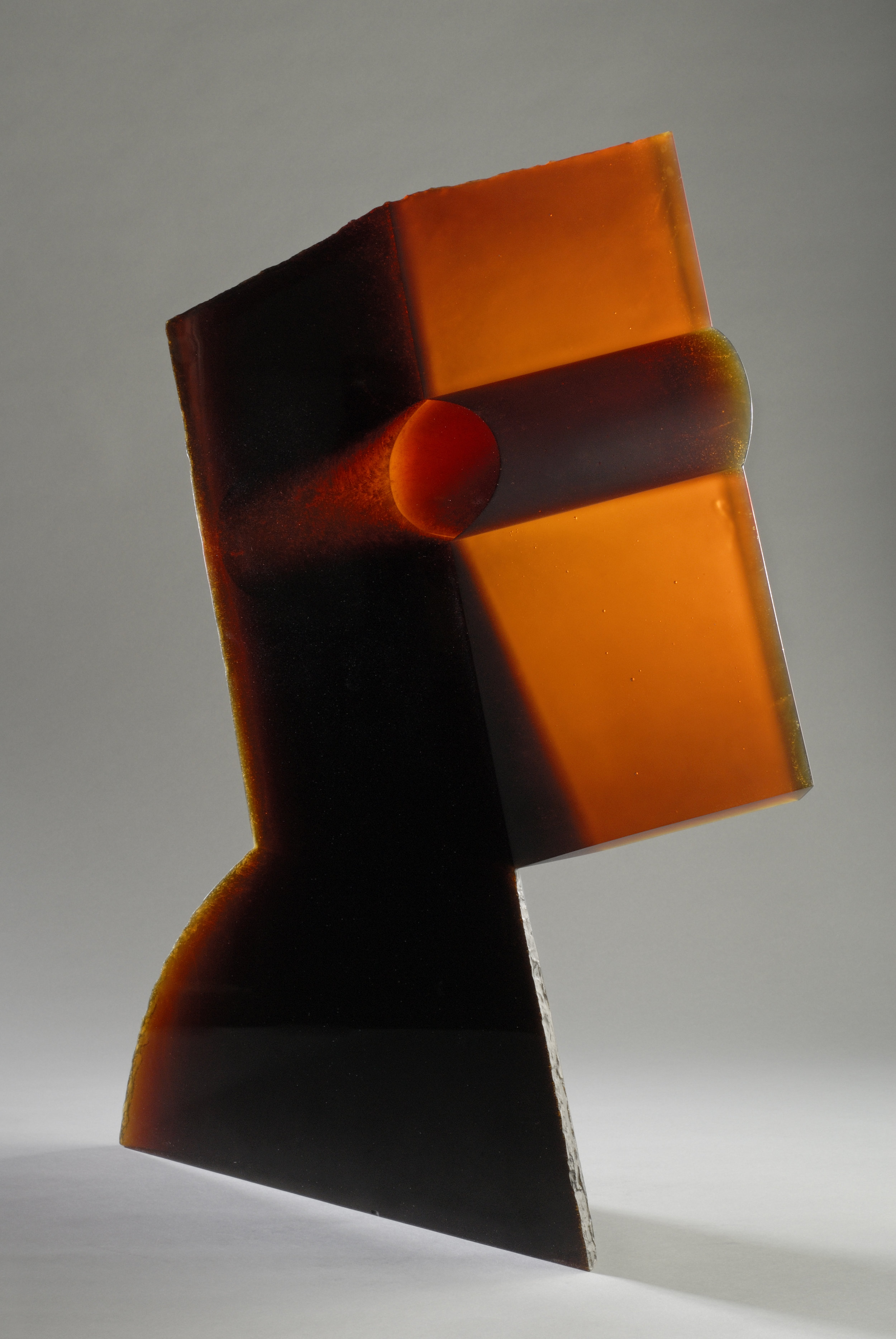  Jaroslava Brychtová (Czech, born 1924) and Stanislav Libenský (Czech, 1921 - 2002).&nbsp; The Second Queen,  1991-1992.&nbsp;Mold-melted glass, cut and ground;&nbsp;32 1/8 x 25 1/2 in. Collection of Museum of Glass, Tacoma, Washington, gift of Lisa 