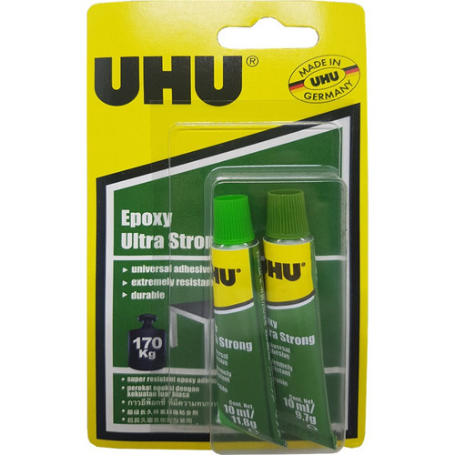 UHU Epoxy Ultra Strong Super Adhesive Glue 10ml x2 (37550) - Selffix Singapore