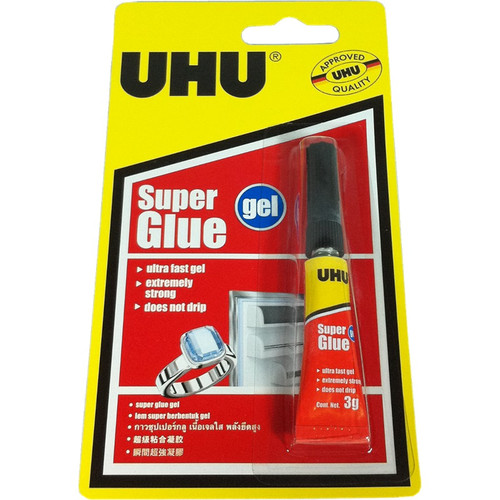 UHU 37615 Super Adhesive Glue Tube Gel 3g - Selffix Singapore