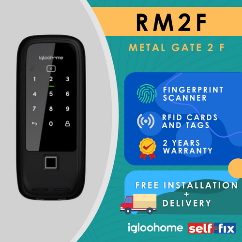 IglooHome RM2F RimLock Metal Fingerprint - Selffix Singapore