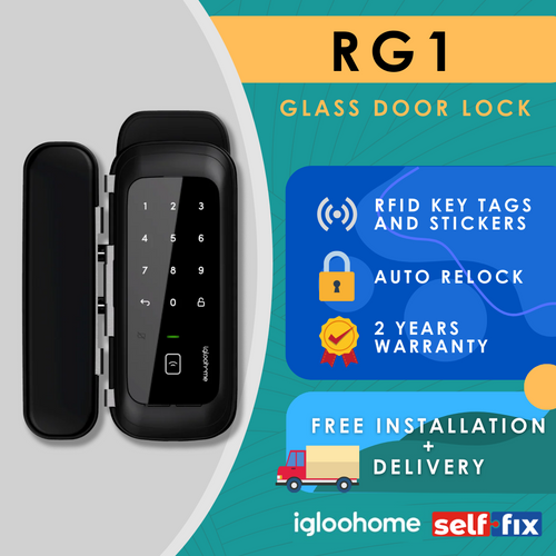 IglooHome RG1-01 Glass Door Lock - Selffix Singapore