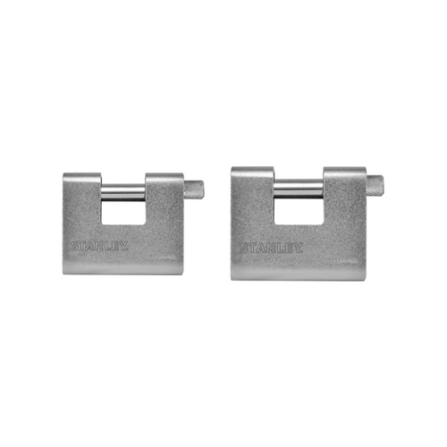 Stanley Brass Rect Padlock W/Hardened Steel Case (Assorted Sizes) - Selffix Singapore